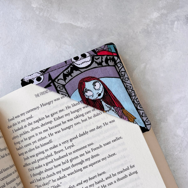 Nightmare Before Christmas Stained Glass Fabric Bookmark