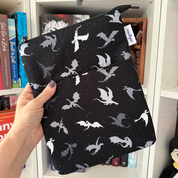 Monochromatic Dragons -  Zippered Book Sleeve