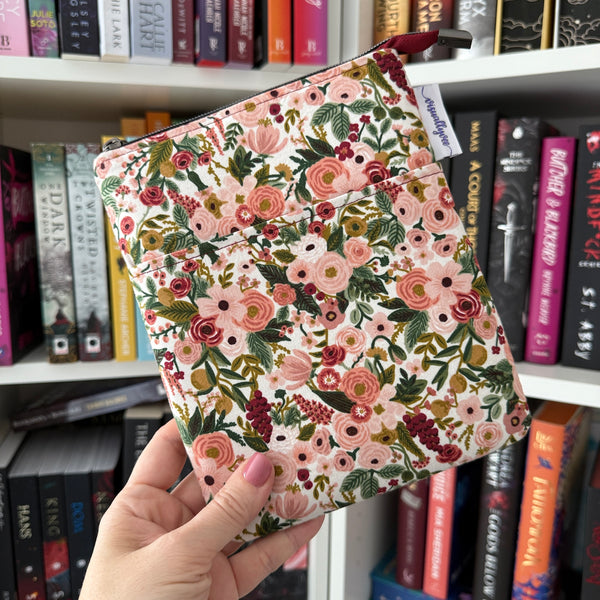 Rifle Paper Co Pink Florals e-reader Zippered Sleeve