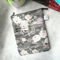 Floral Camo -  Zippered Book Sleeve - Large