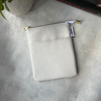 White Faux Leather e-reader Zippered Sleeve