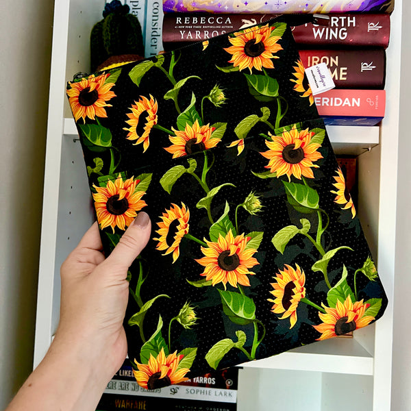 Sunflowers  -  Zippered Book Sleeve - Hardback