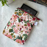 Rifle Paper Co Pink Florals e-reader Zippered Sleeve