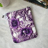 Purple Lace Water Resistant  e-reader Zippered Sleeve