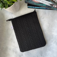 Sweater Weather - Black -  Zippered Book Sleeve