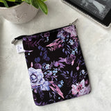 Purple Floral e-reader Zippered Sleeve