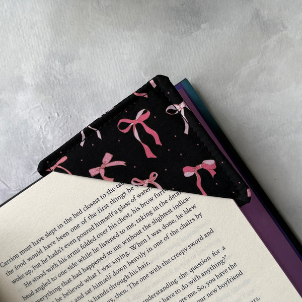 Coquette Bows Fabric Bookmark