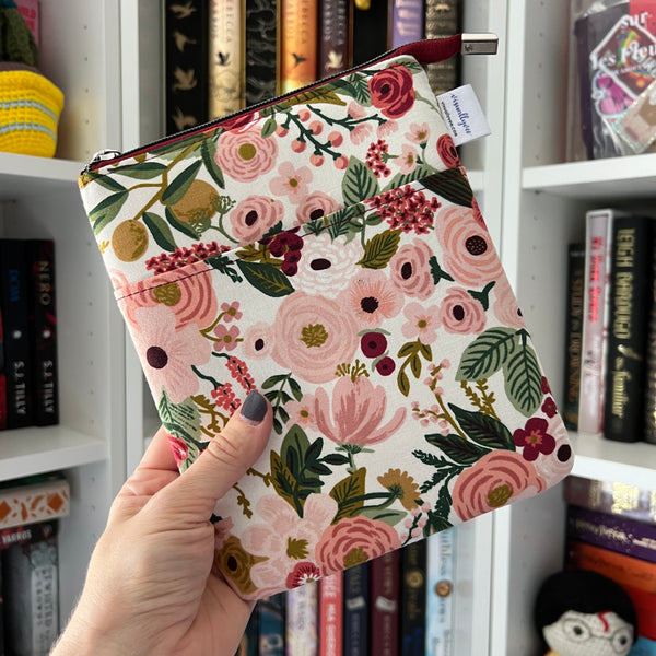 Rifle Paper Co Pink Florals e-reader Zippered Sleeve