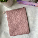 Sweater Weather - Dusty Rose -  Zippered Book Sleeve