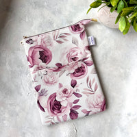 Live in Pink Floral - Water Resistant Zippered Book Sleeve