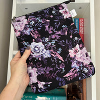 Purple Floral -  Zippered Book Sleeve