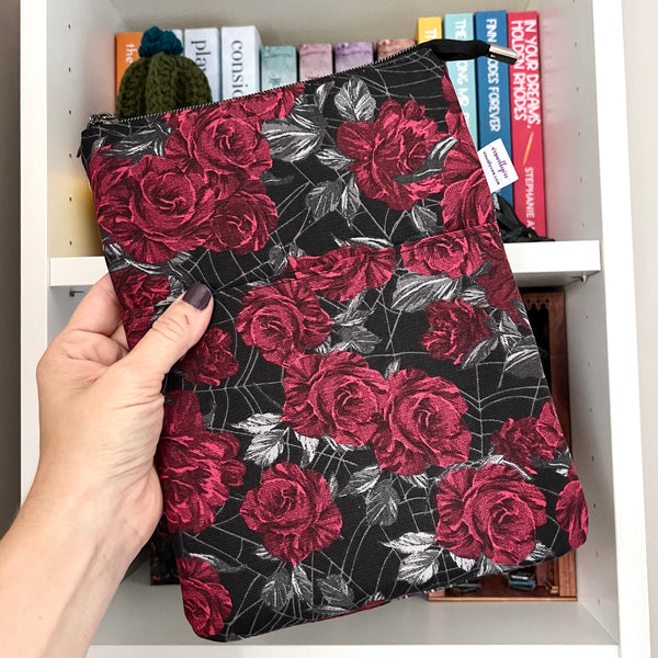 Dark Webs & Roses -  Zippered Book Sleeve