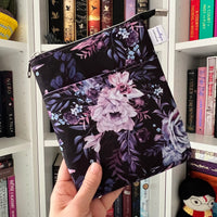 Purple Floral e-reader Zippered Sleeve