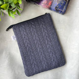 Sweater Weather - Indigo -  Zippered Book Sleeve