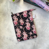 Pink forest Floral - Water Resistant Zippered Book Sleeve