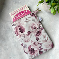 Live in Pink Floral - Water Resistant Zippered Book Sleeve