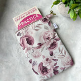 Live in Pink Floral - Water Resistant Zippered Book Sleeve