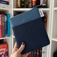 Denim e-reader Zippered Sleeve