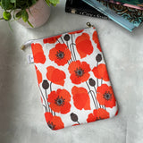 Poppies - Water Resistant Zippered Book Sleeve