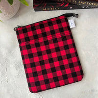 Red Buffalo Plaid e-reader Zippered Sleeve