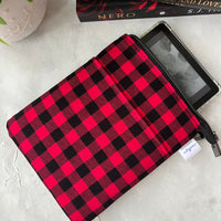 Red Buffalo Plaid e-reader Zippered Sleeve