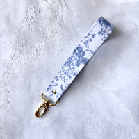 Vintage floral  - Fabric Keychain Wristlet