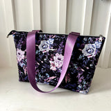 Purple Floral Tote Bag