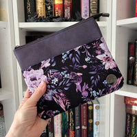 Purple Floral e-reader Zippered Sleeve