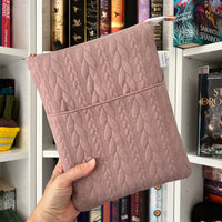 Sweater Weather - Dusty Rose -  Zippered Book Sleeve