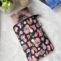 Books, Clocks and Roses  -  Zippered Book Sleeve